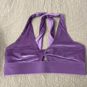 Velour bralette in purple! Size Medium!